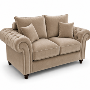 Nicole 2 Seater Plush Velvet Mink Sofa