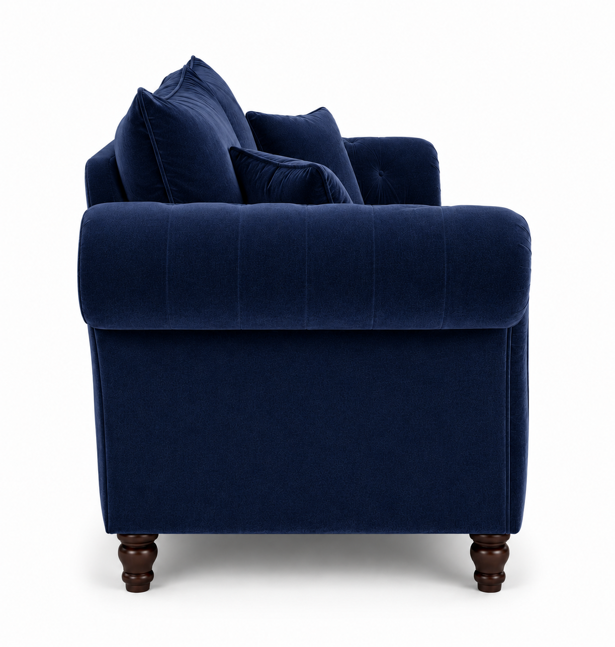 Nicole 3+2 Seater Plush Velvet Blue Sofa 2