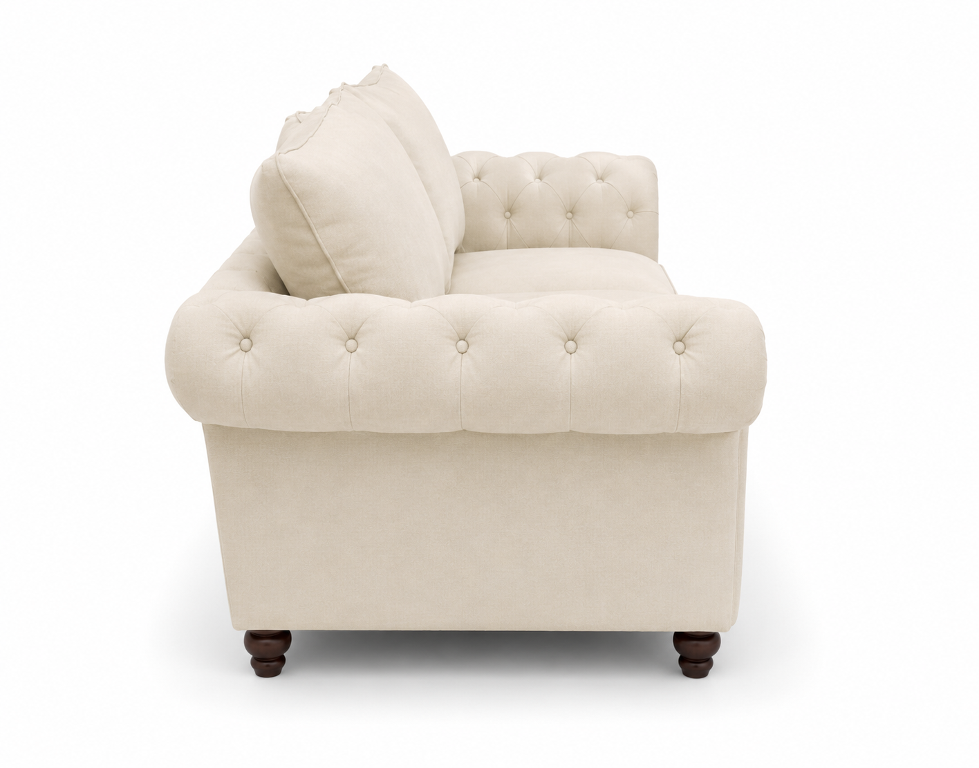 Nicole 3+2 Seater Plush Velvet Cream Sofa 2