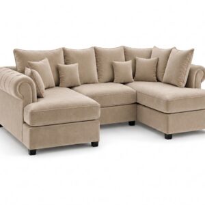 Nicole Mini U Shape Plush Velvet Mink Sofa