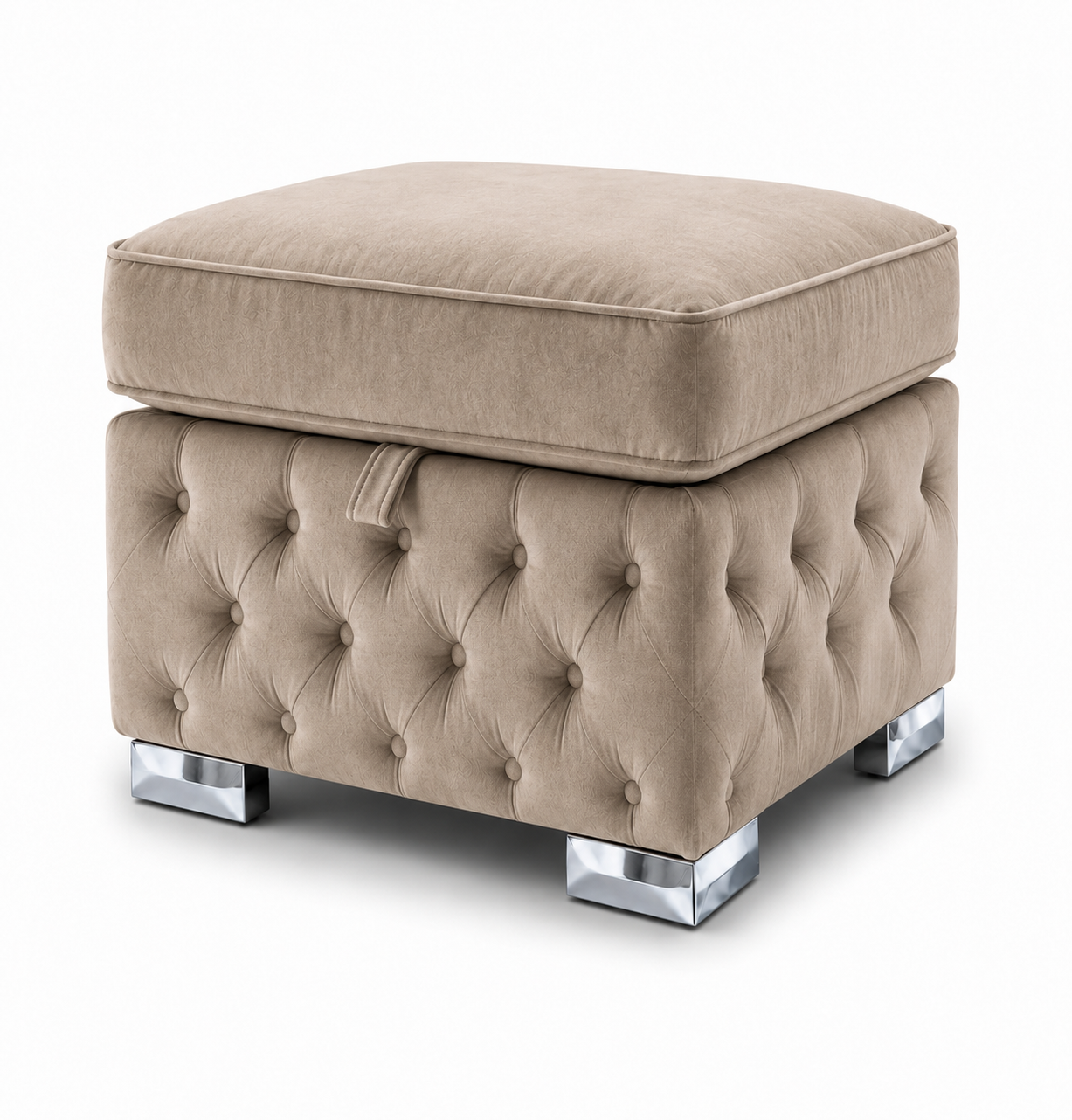 Nicole Mini U Shape Plush Velvet Mink Sofa 5