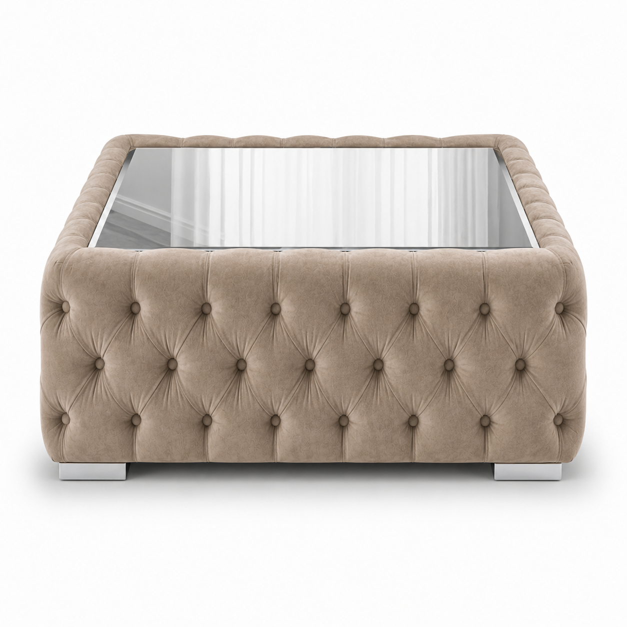 Nicole Mini U Shape Plush Velvet Mink Sofa 7