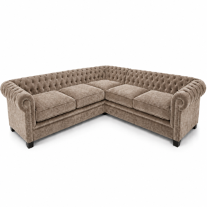 Olympia Chesterfield 5 Seater Corner Sofa Naples & Kensington Mink