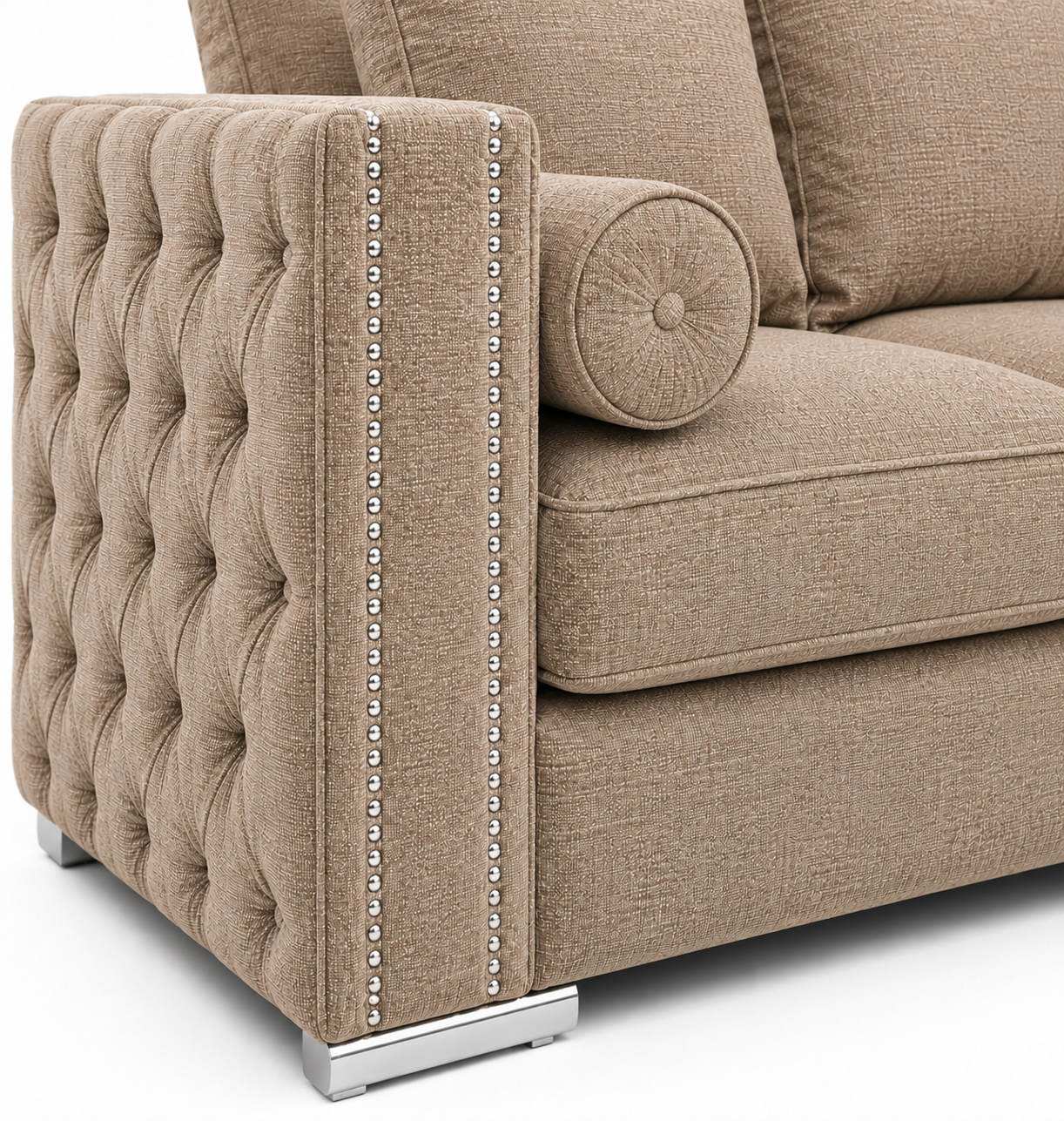 Ruby Alaska 5 Seater Corner Naples & Kensington Mink Sofa - Image 3