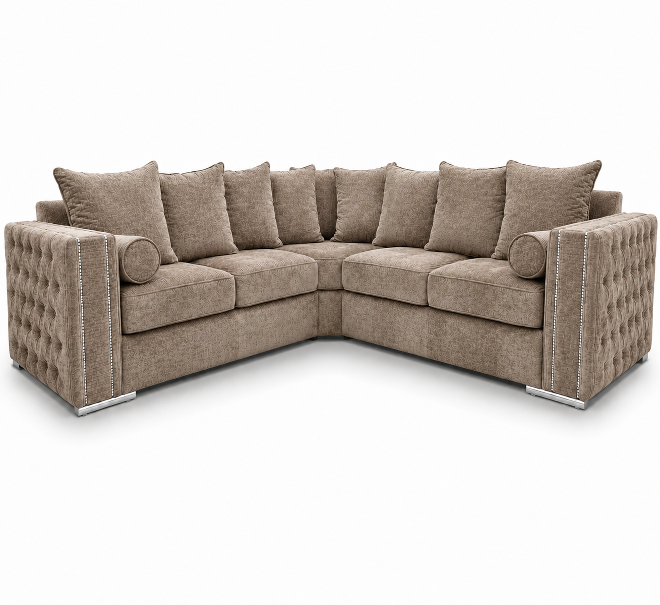 Ruby Alaska 5 Seater Corner Naples & Kensington Mink Sofa