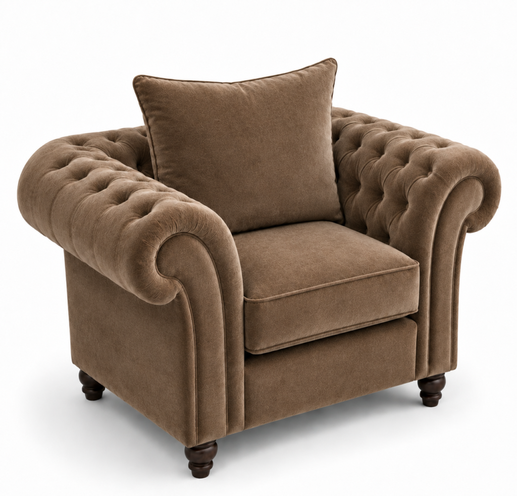 Nicole 1 Seater Plush Velvet Coffee Sofa