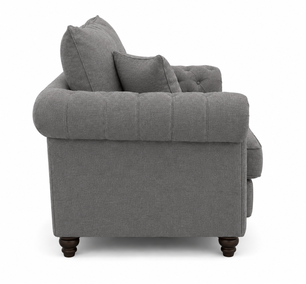 Nicole 2 Seater Chenille Charcoal Sofa 2