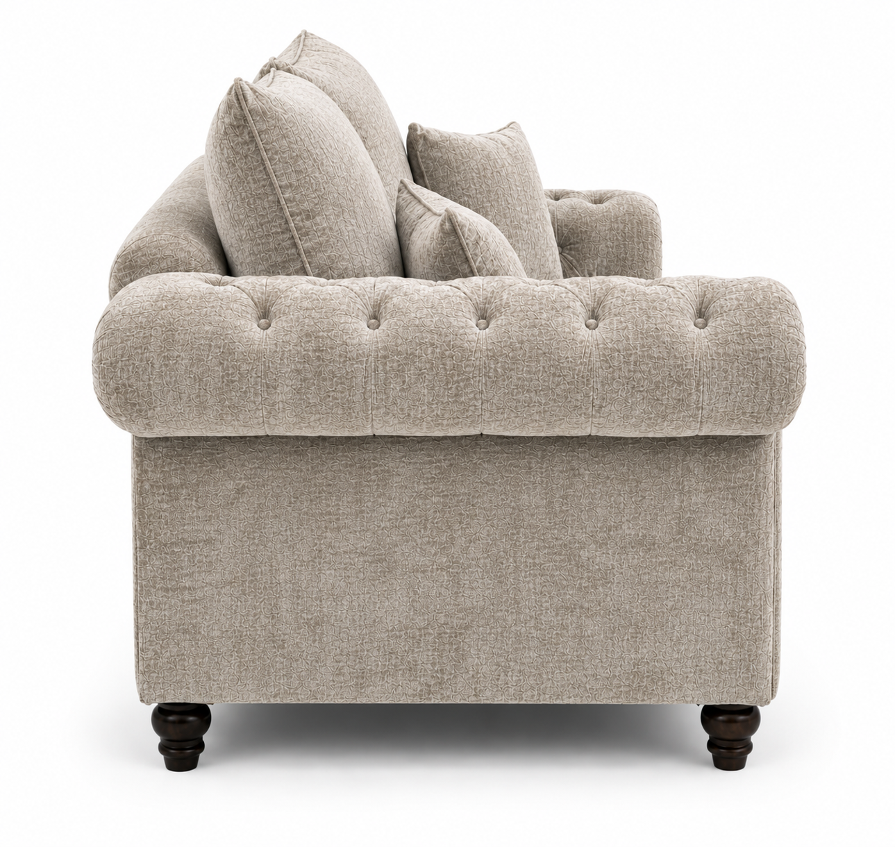 Nicole 2 Seater Chenille Truffle Sofa 2