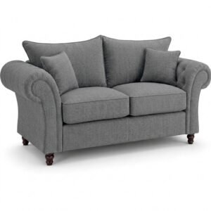 Nicole 2 Seater Naples Dark Grey Sofa