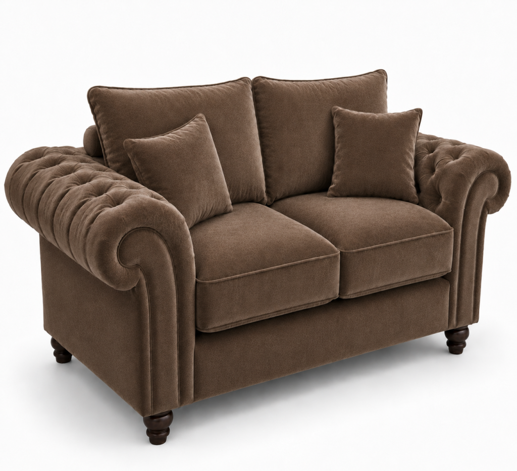 Nicole 2 Seater Plush Velvet Coffee Sofa
