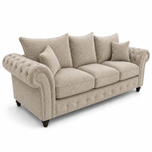 Nicole 3 Seater Chenille Truffle Sofa