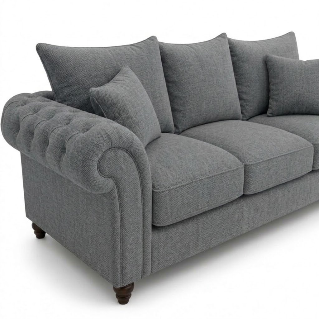 Nicole 3 Seater Naples Dark Grey Sofa 3