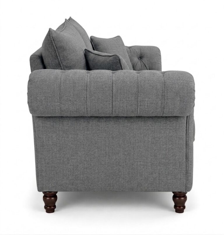 Nicole 3+2 Seater Naples Dark Grey Sofa 2