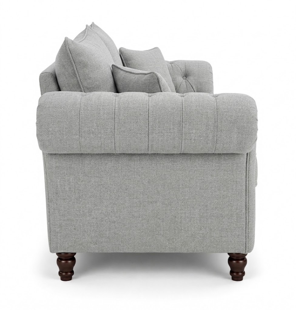 Nicole 3+2 Seater Naples Light Grey Sofa 2