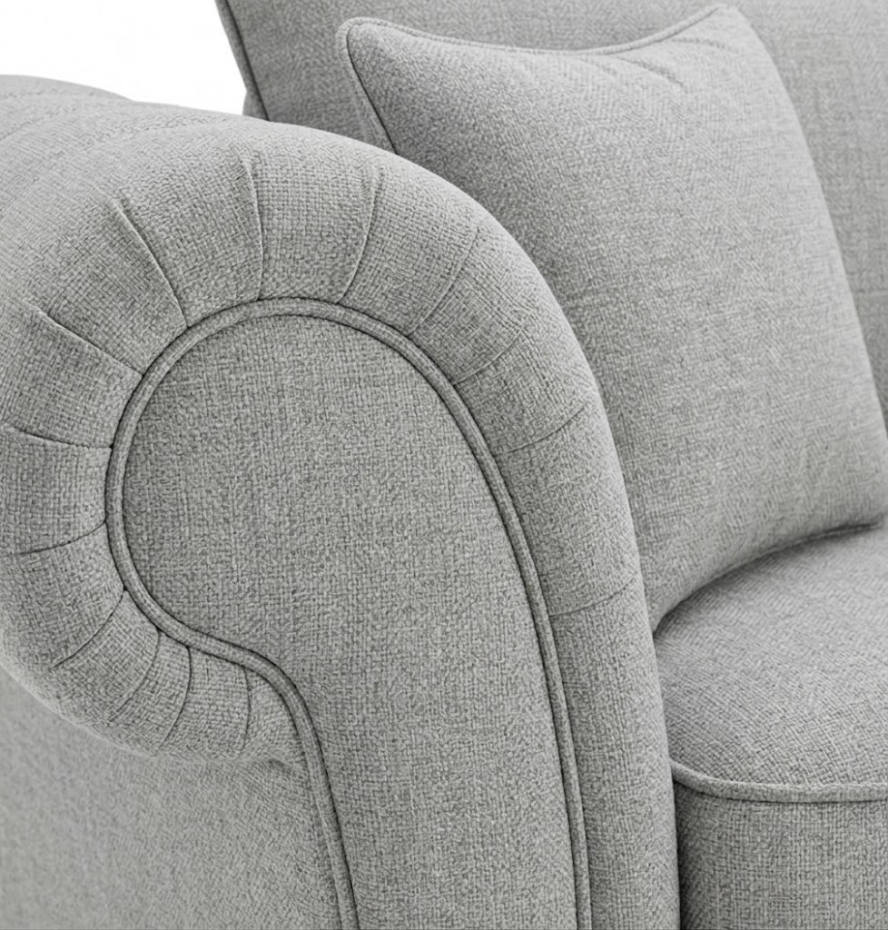 Nicole 3+2 Seater Naples Light Grey Sofa - Image 3
