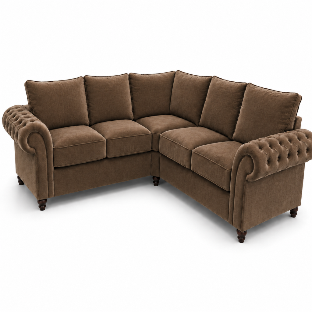 Nicole 5 Seater Corner Plush Velvet Coffee Sofa