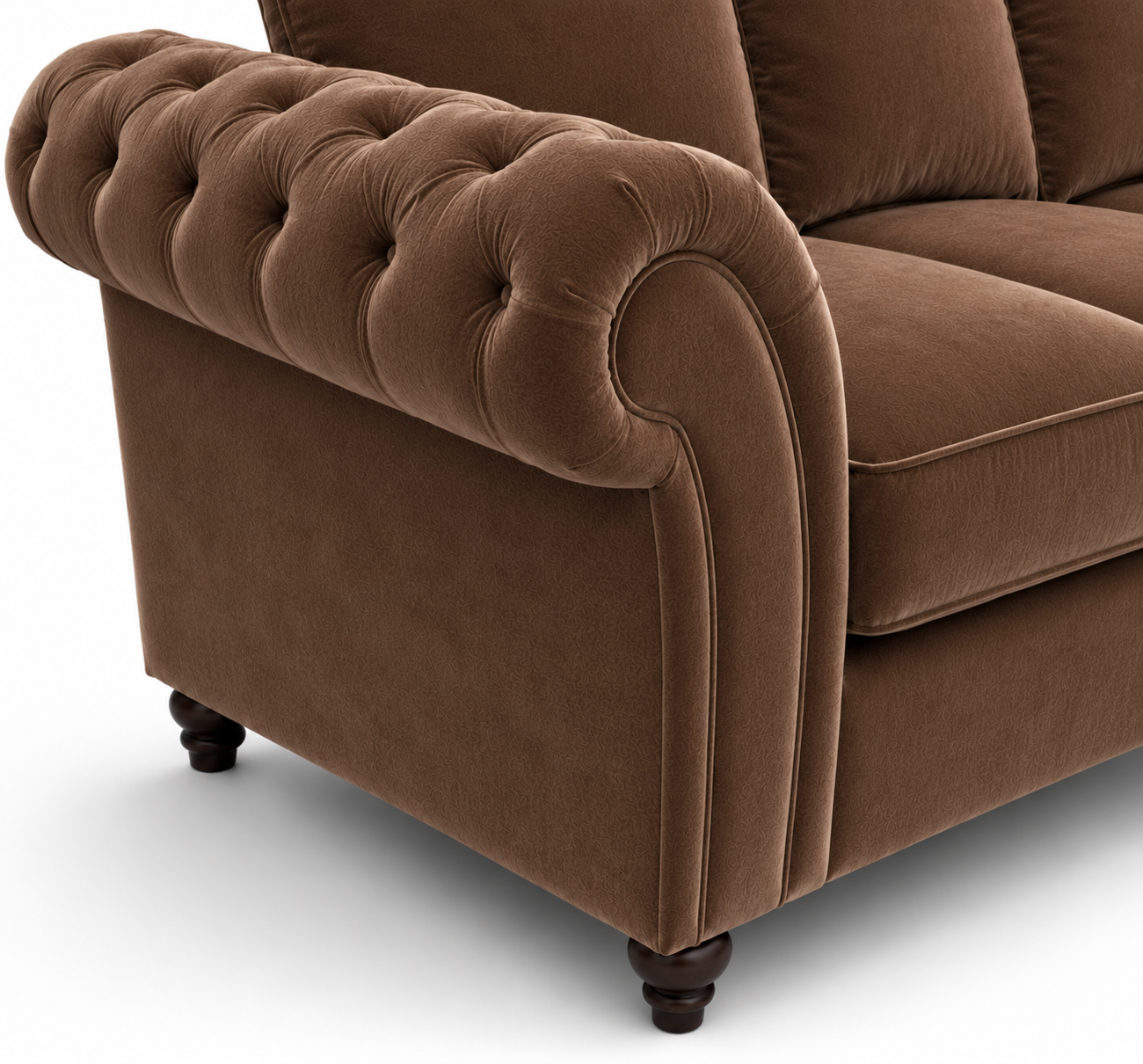 Nicole 5 Seater Corner Plush Velvet Coffee Sofa - Image 3