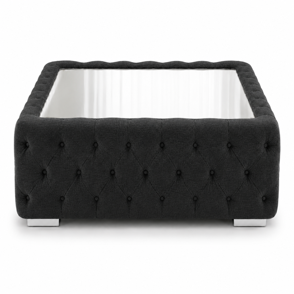 Nicole Chenille Black Matching Sofa Mairo Coffee Table