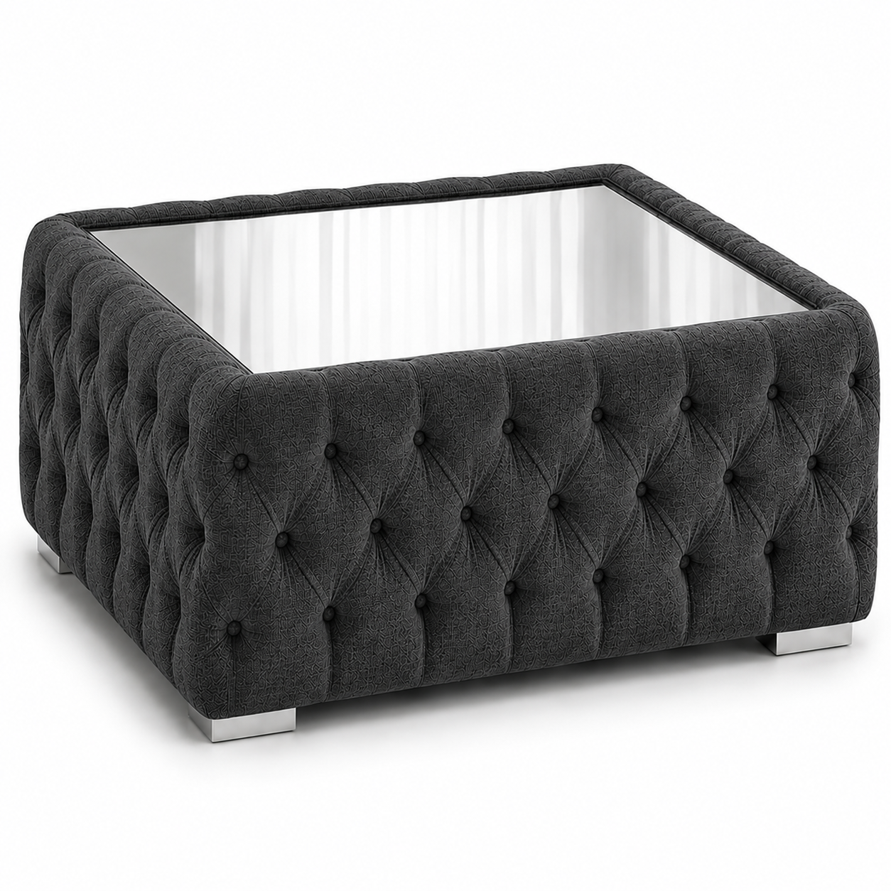 Nicole Chenille Black Matching Sofa Mairo Coffee Table 2
