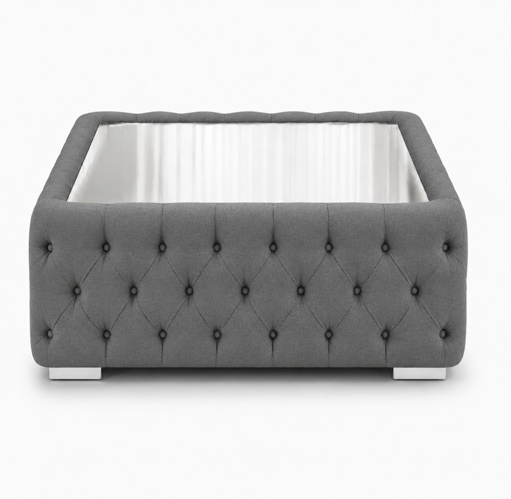 Nicole Chenille Charcoal Matching Sofa Mairo Coffee Table