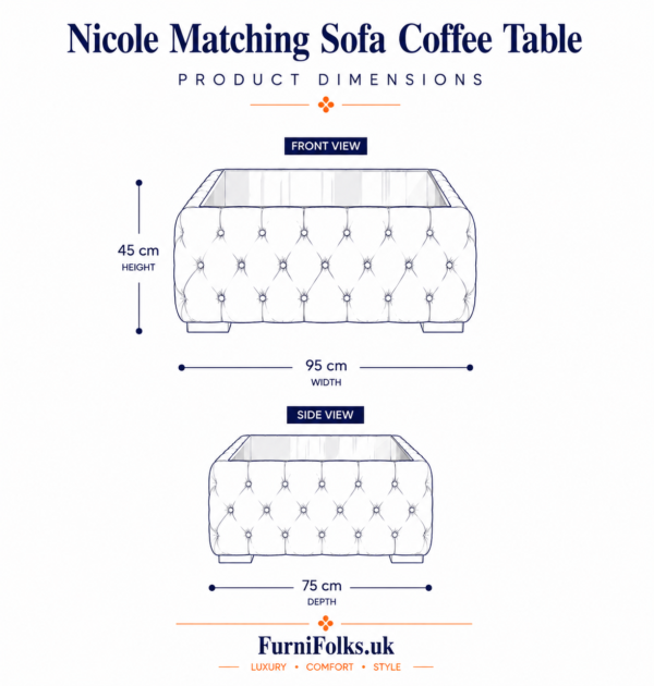 Nicole Chenille Dark Grey Matching Sofa Mairo Coffee Table - Image 4