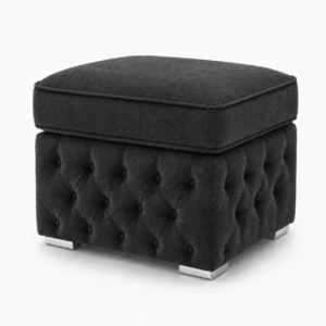 Nicole Chenille Truffle Gloria Footstool Without Storage