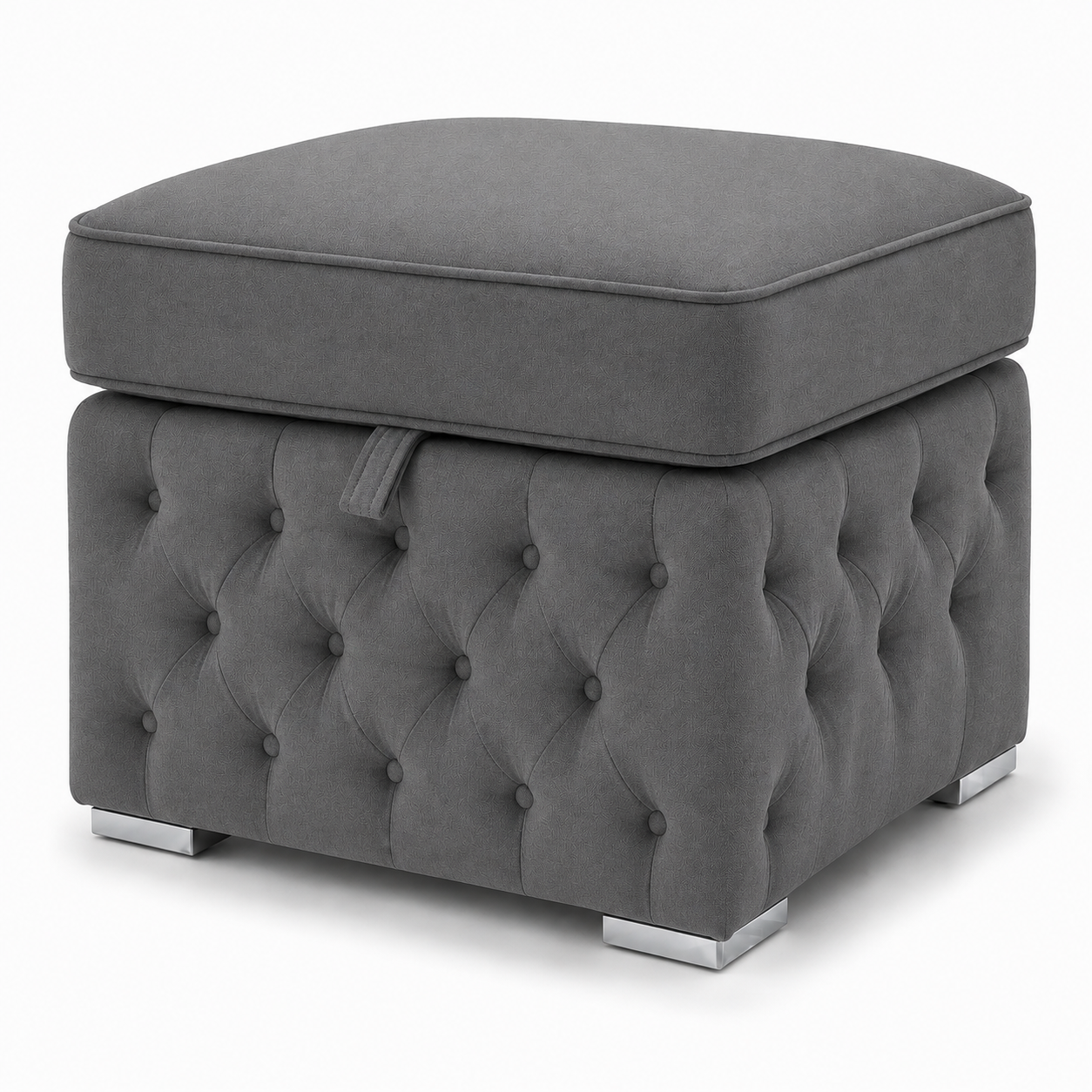 Nicole Large U Shape Chenille Charcoal Sofa 6