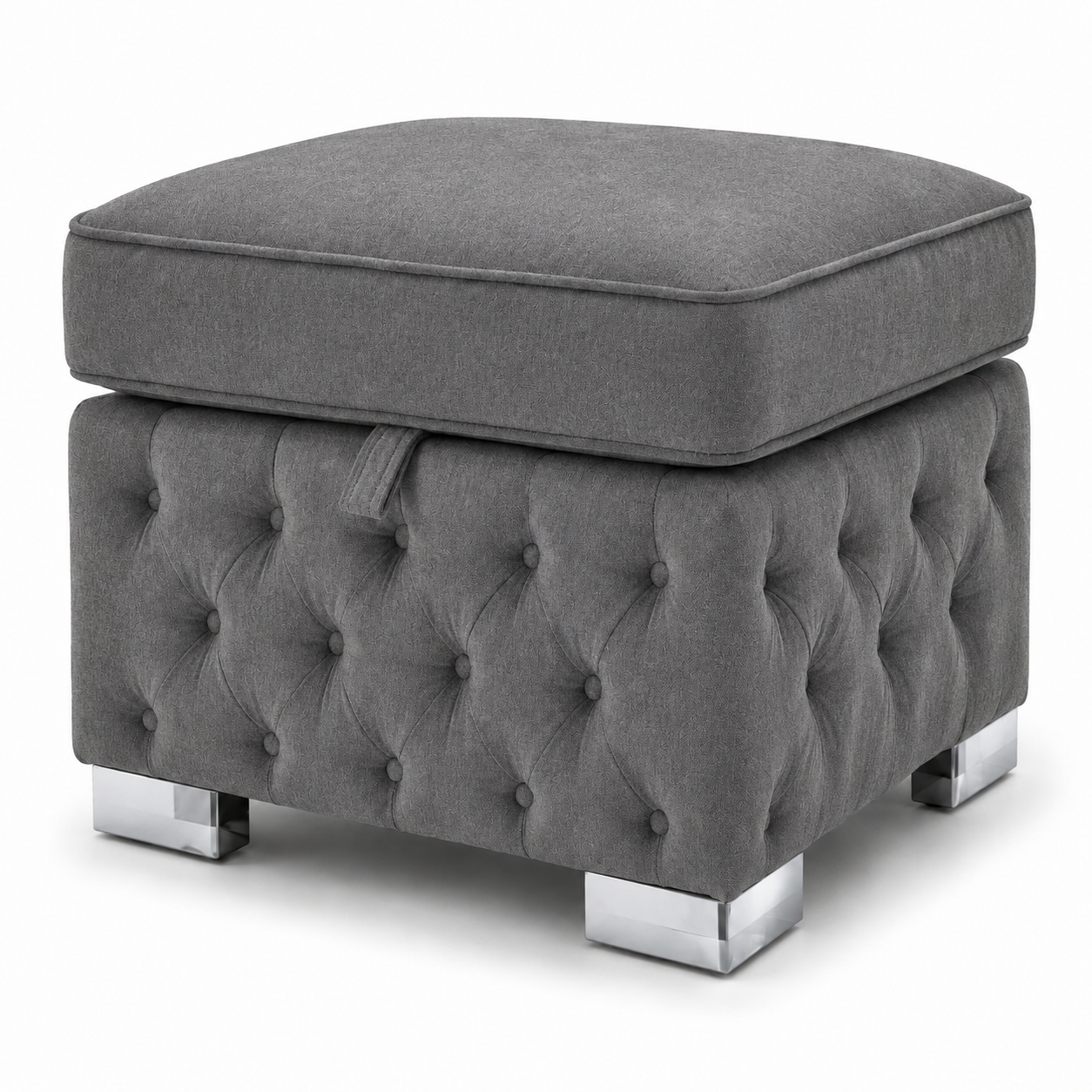 Nicole Large U Shape Chenille Dark Grey Sofa 6