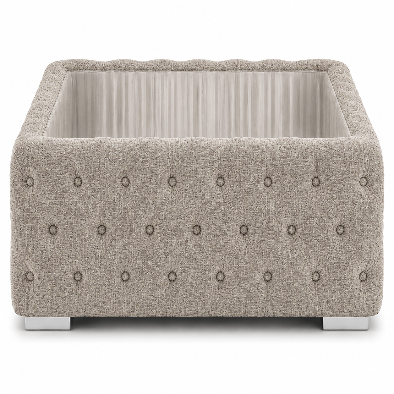Nicole Mini U-Shape Chenille Truffle Sofa 7