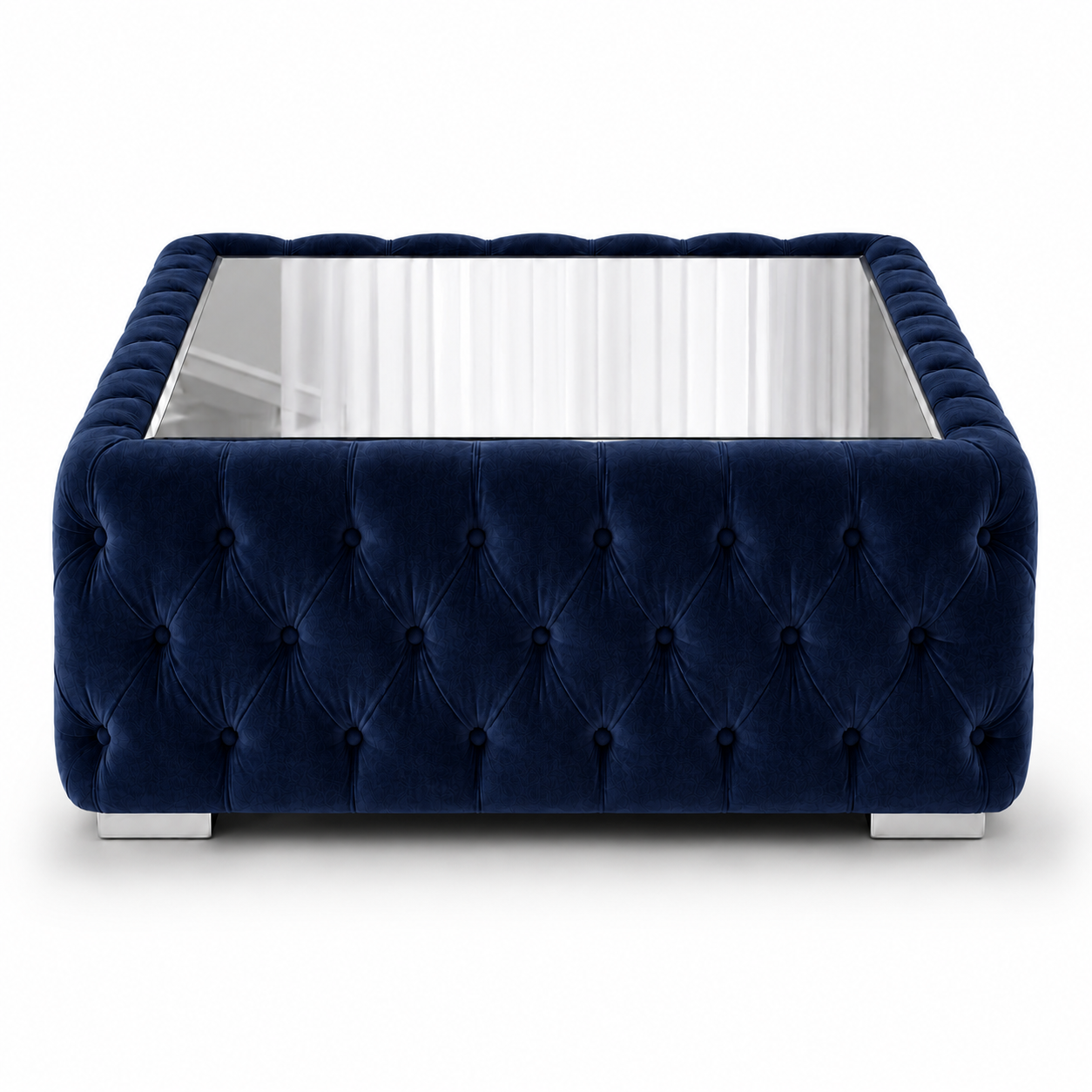 Nicole Large U-Shape Plush Velvet Blue Sofa 7