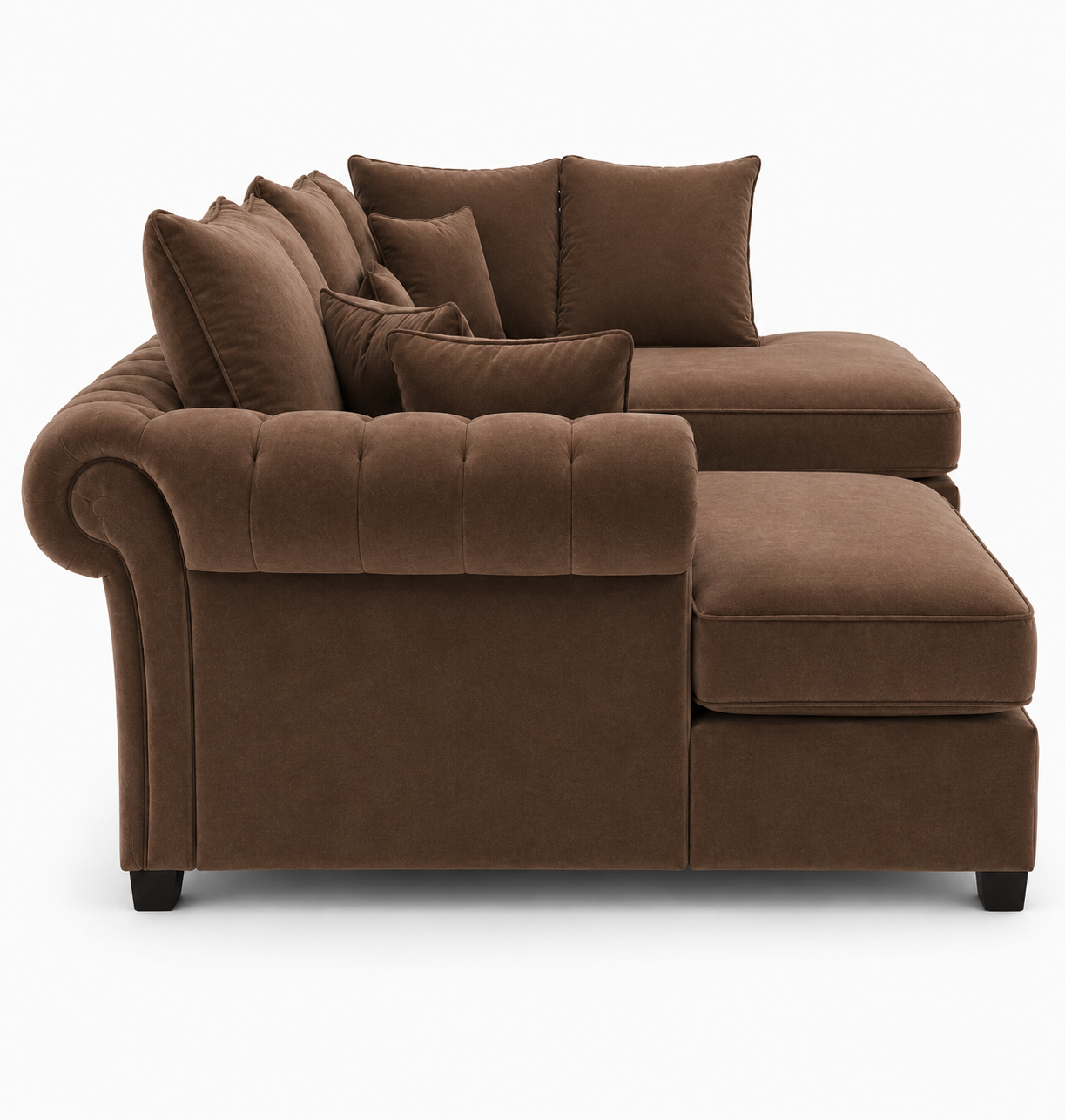 Nicole Mini U Shape Plush Velvet Coffee Sofa 2