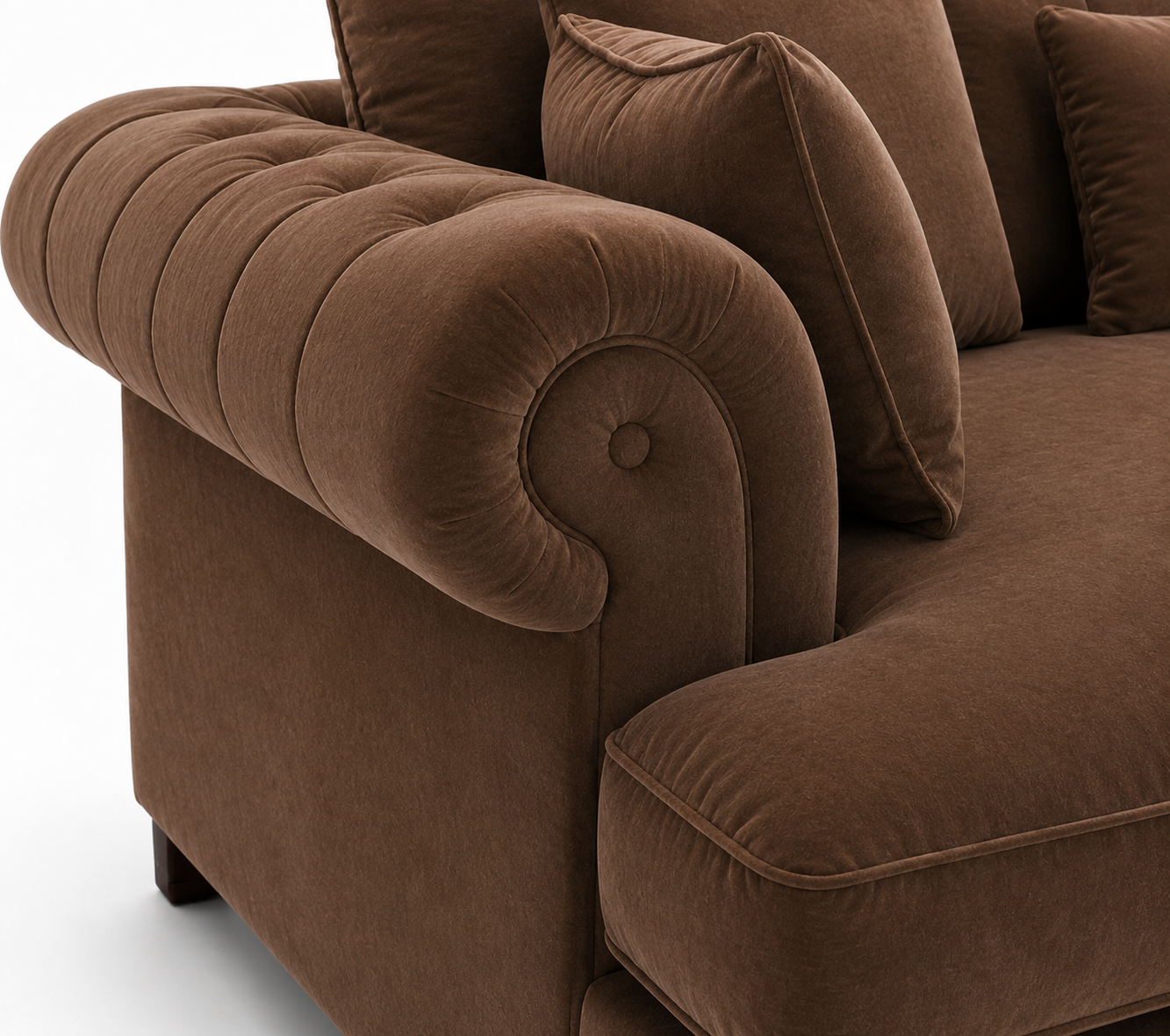 Nicole Mini U Shape Plush Velvet Coffee Sofa 3