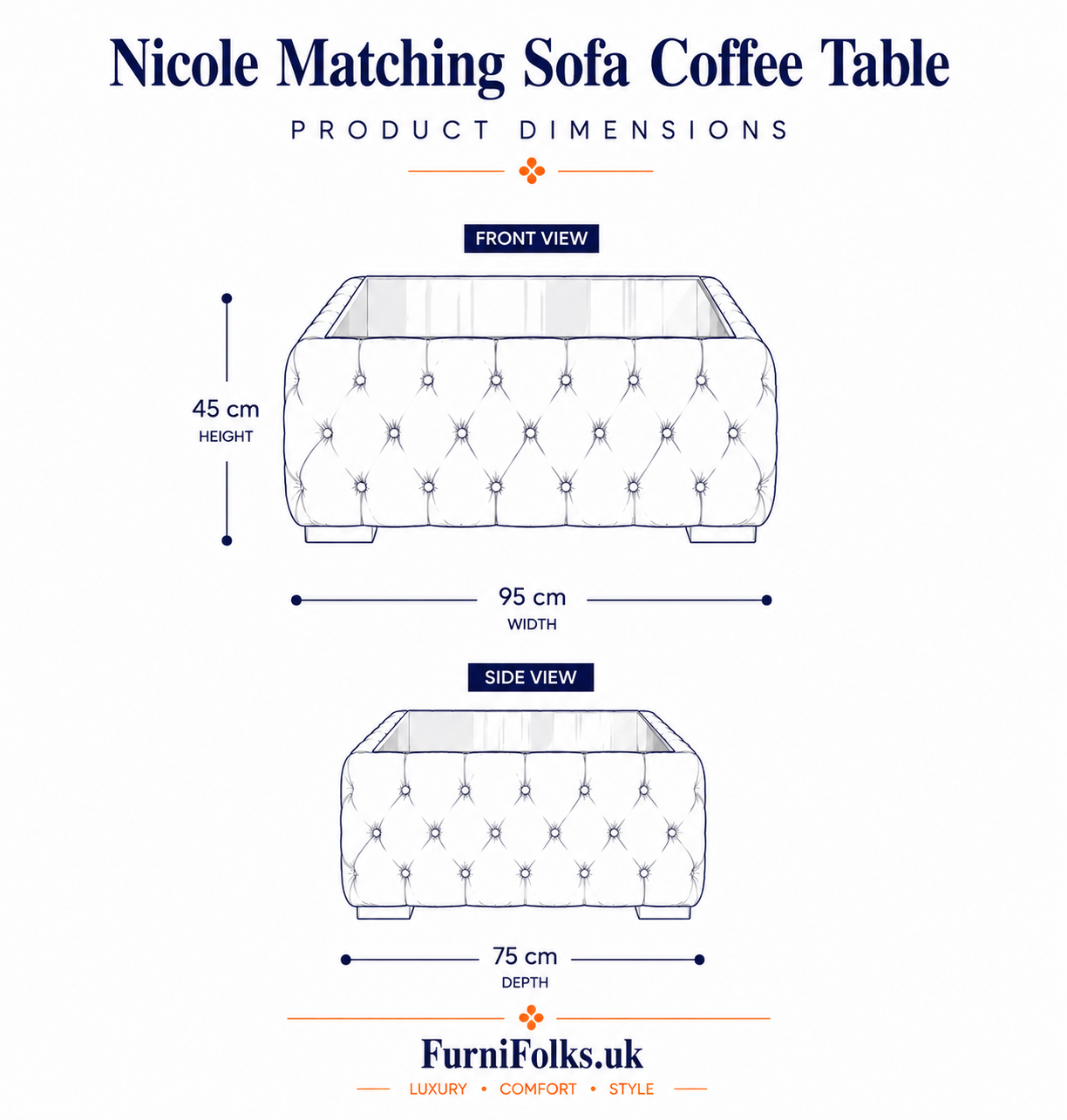 Nicole Plush Velvet Coffee Coffee Table 5