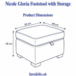 Nicole Plush Velvet Mustard Gloria Footstool Without Storage 5