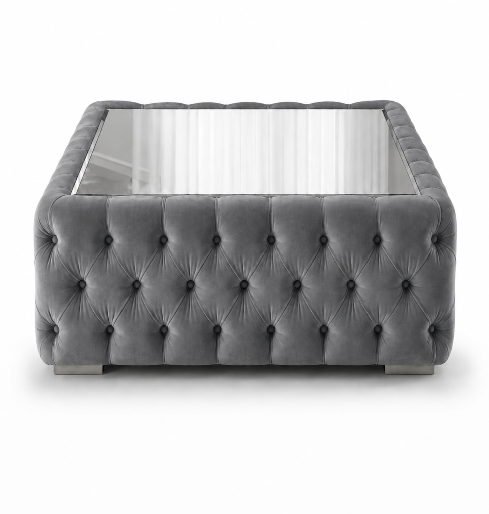 Nicole Plush Velvet Steel Coffee Table