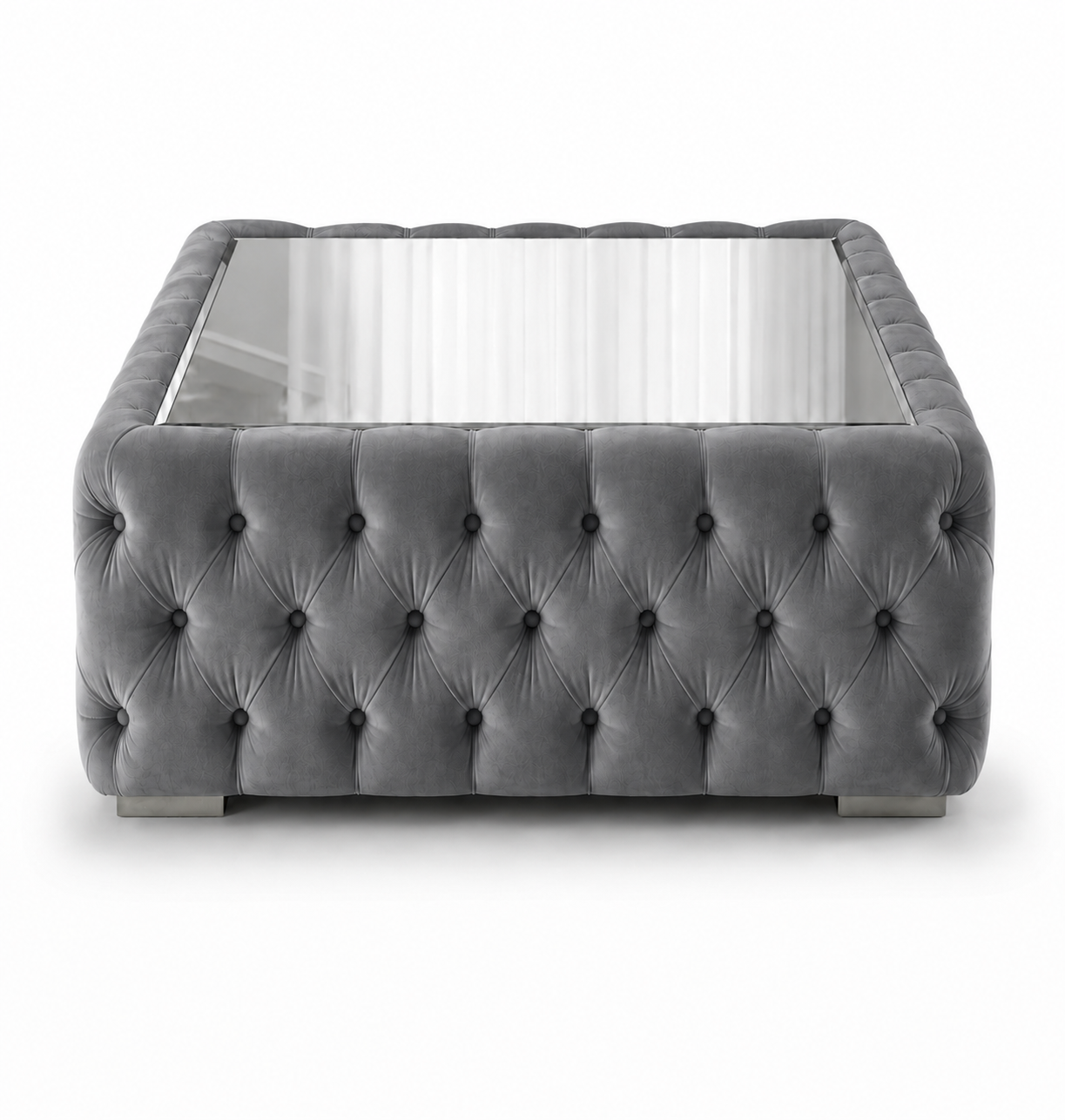 Nicole Plush Velvet Steel Coffee Table