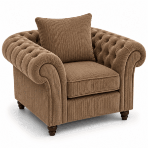 Nicole 1 Seater Jumbo Cord Brown Sofa