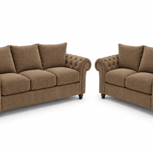 Nicole 3+2 Seater Jumbo Cord Brown Sofa