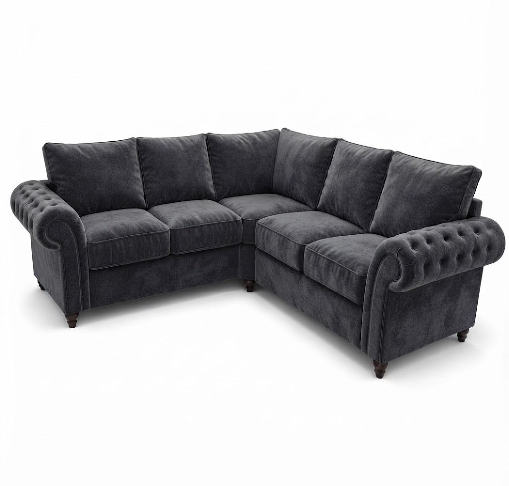 Nicole 5 Seater Corner Naples Dark Grey Sofa
