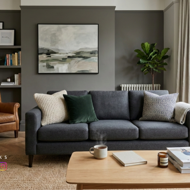 Dark Grey Sofa Living-Room Ideas