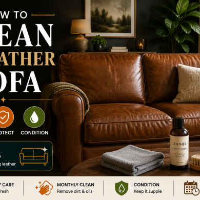 How to Clean a Leather Sofa Tips by FurniFolks